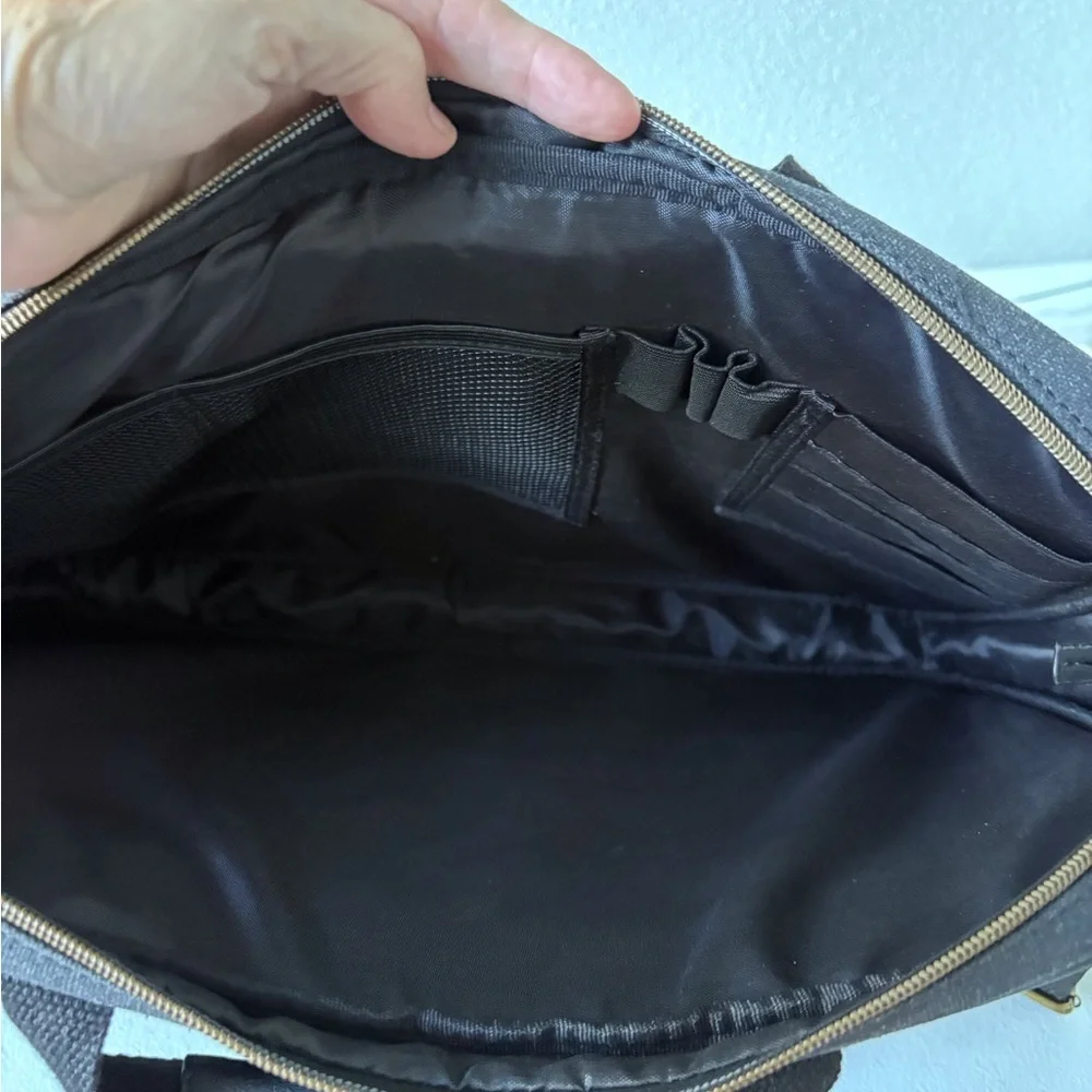 Eddie Bauer Charcoal Black Messenger Bag Handle‎ Shoulder Strap Office School